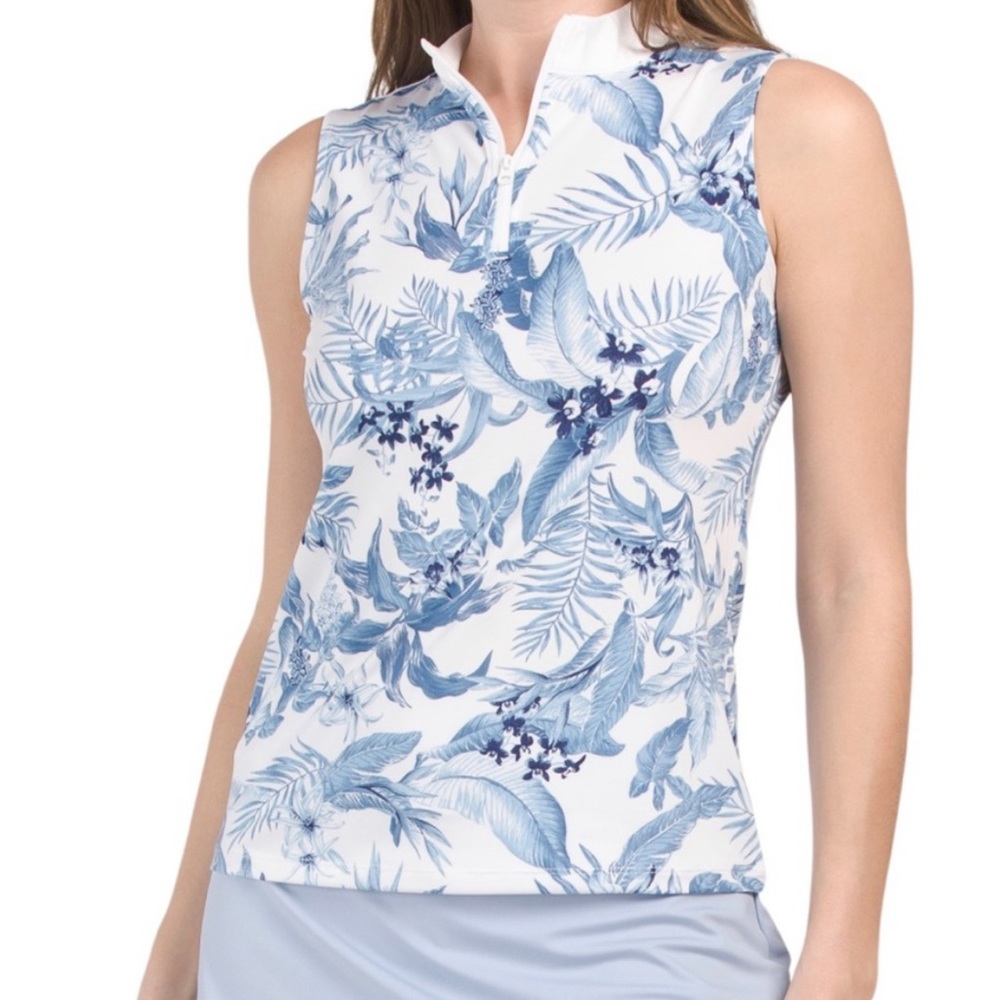 Tommy Bahama Golf/Tennis/Pickleball Sleeveless Shirt Tabu Jungle Size M | NWT